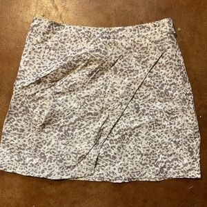 Free People Faux Leather Cheetah Print Wrap Mini Skirt Mob Wife A33
